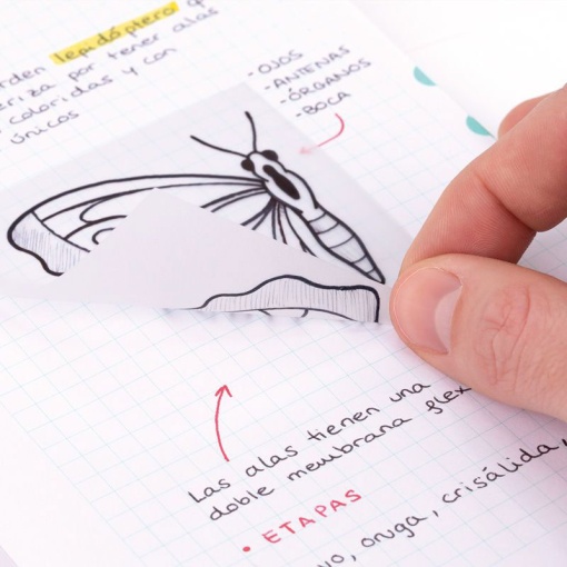 Bloco de notas aderentes MILAN 76x76mm translúcido - 50 folhas