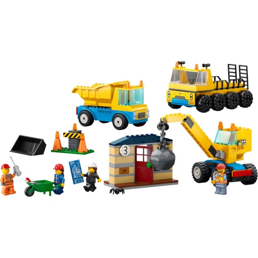 LEGO City Camiões de Construção e Grua com Bola Destruidora 60391