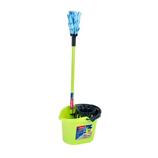Conjunto Esfregona + Balde Vileda Junior Verde