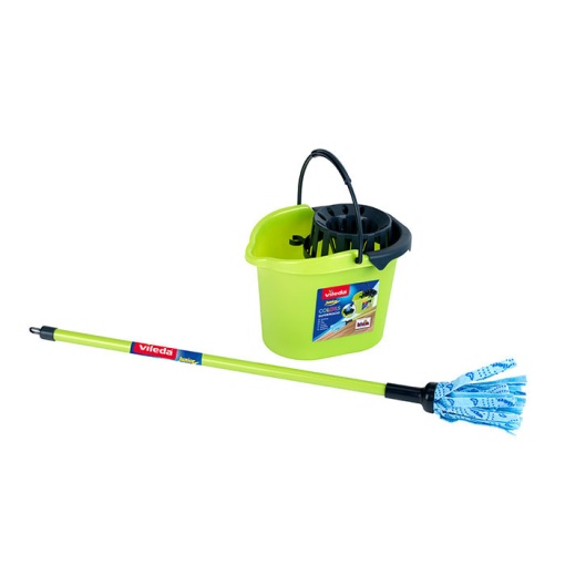 Conjunto Esfregona + Balde Vileda Junior Verde