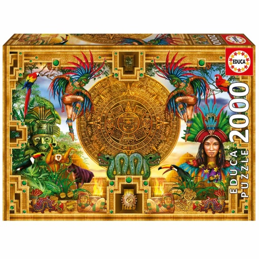 Puzzle EDUCA 2000 peças Montagem Asteca Maia