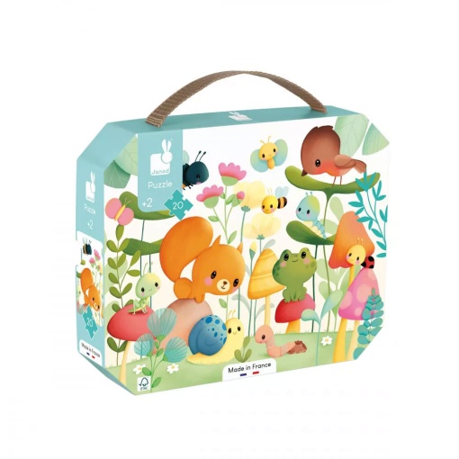Maleta Puzzle JANOD 20 Peças Companheiros do Jardim