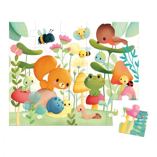 Maleta Puzzle JANOD 20 Peças Companheiros do Jardim
