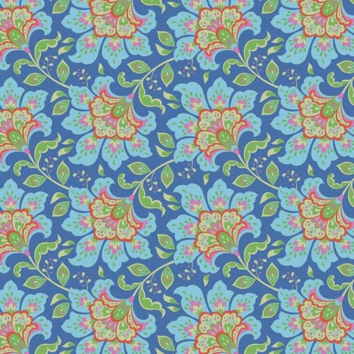 Tecido TILDA Bloomsville Flowermarket Blueberry 1x1,10m