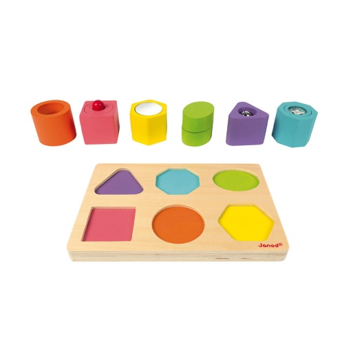 Puzzle de Madeira JANOD 6 peças Sensoriais