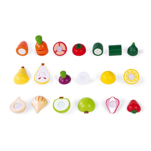 Maxi set de frutas e legumes com velcro Green Market JANOD