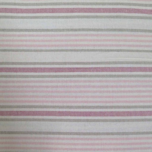 Tecido Loneta Malibu Riscas Finas Bege/Rosa 1x2,80m
