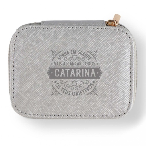 Guarda-joias de Viagem "Catarina Sonha em Grande, Vais Alcançar Todos Os Teus Objetivos"