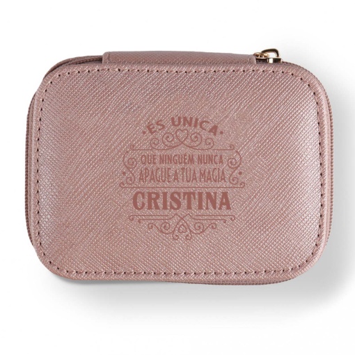 Guarda-joias de Viagem "Cristina És Única, Que Ninguém Nunca Apague A Tua Magia"