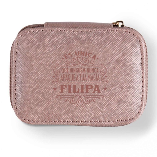 Guarda-joias de Viagem "Filipa És Única, Que Ninguém Nunca Apague A Tua Magia"