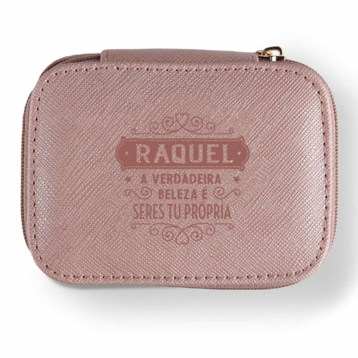 Guarda-joias de Viagem "Raquel A Verdadeira Beleza é Seres Tu Própria"