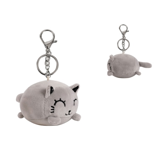 Porta-chaves Peluche I-TOTAL Gato Cinza