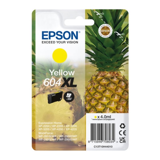 Tinteiro EPSON 604XL Amarelo C13T10H44010 4ml