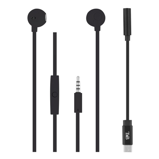 Auriculares com fio TNB Sweet com microfone preto