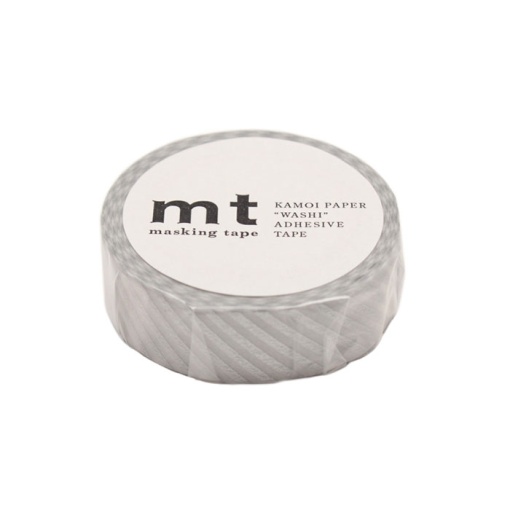 Fita Decorativa Washi Tape 15mmx7m Riscas Prateado MT