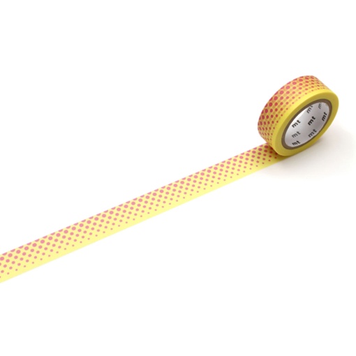 Fita decorativa Washi Tape 15mmx7m pintinhas amarelo MT