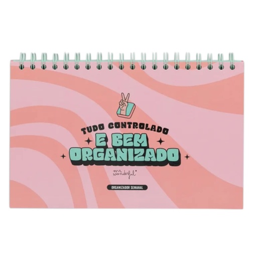 Planificador Semanal MR.WONDERFUL Tudo Controlado e Bem Organizado 270x170mm