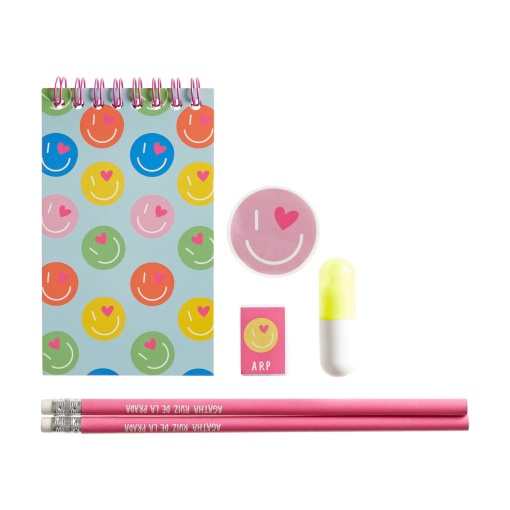 Conjunto escolar AGATHA RUIZ DE LA PRADA Flower - 7 peças