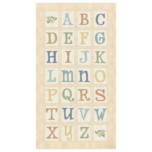Tecido HILOGAR Abcs Painel Bege/Multicor 1x1,10m
