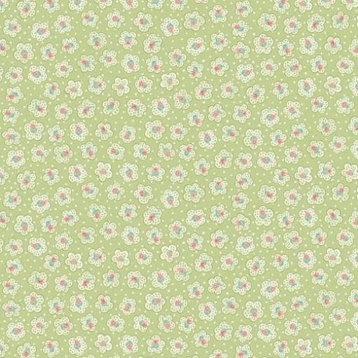 Tecido HILOGAR Sweet Baby Rose Verde 1x1,10m