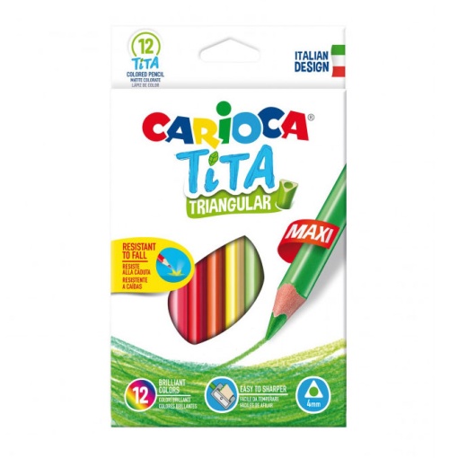 Lápis de Cor CARIOCA Tita Maxi Triangular com 12