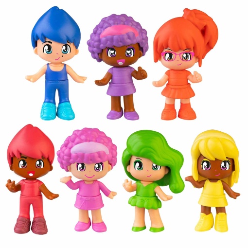 Pinypon Tubo Arco-íris Pack 7 Figuras FAMOSA