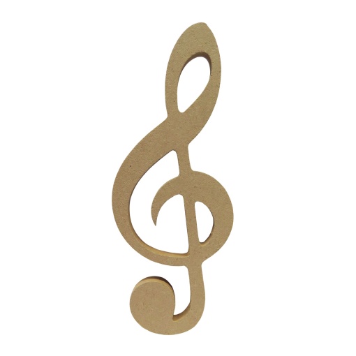 Clave de sol de madeira 20 x 1,2 x 0,3 cm