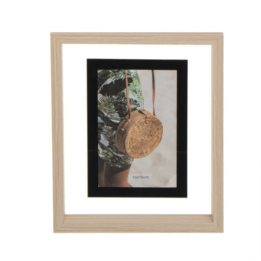 Moldura de madeira D'CASA 10x15cm natural 2597380