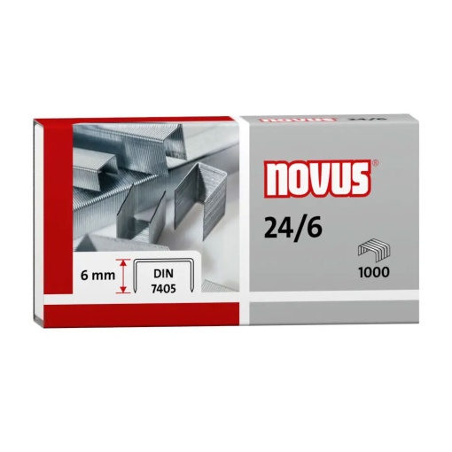 Agrafos 24/6 Standard NOVUS Caixa com 1000