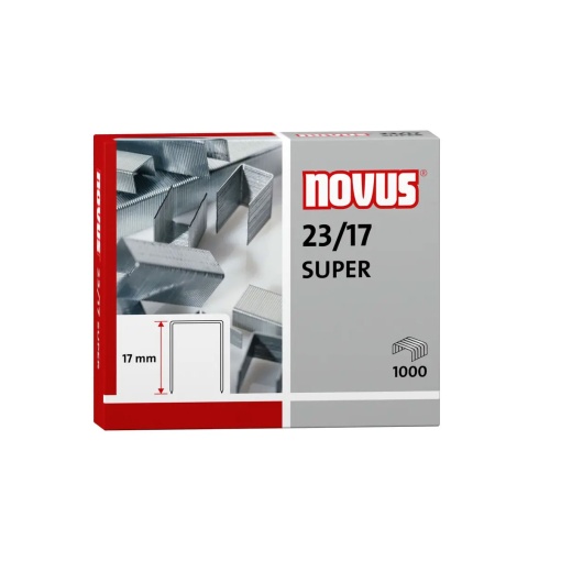 Agrafos 23/17 Super NOVUS Caixa com 1000