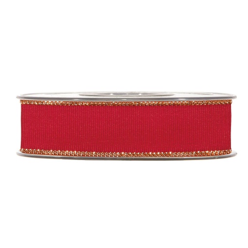 Fita de Tecido MP Gold Line Gros Grain 25mmx20m Vermelho 08