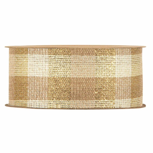 Fita de Tecido MP "Royal Tartan" 40mmx10m Xadrez Dourado 04