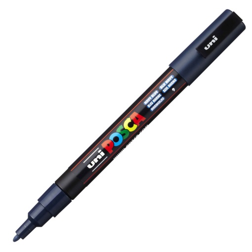 Marcador UNI Posca Pc-3m fino 0,9-1,3mm azul marinho 9