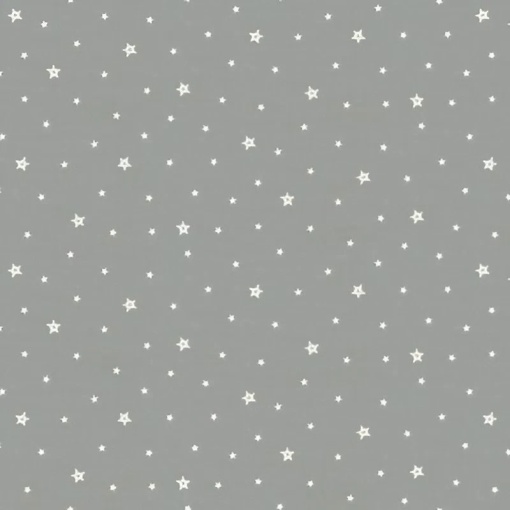 Tecido MAKOWER Christmas Scandi estrelinhas cinza/branco 1x1,12m