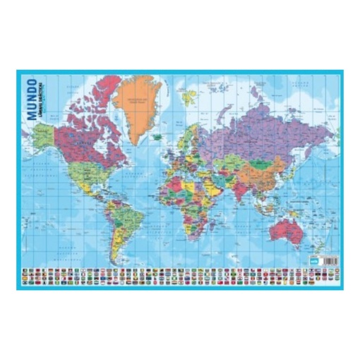 Base Didática Mapa do Mundo 60x40cm
