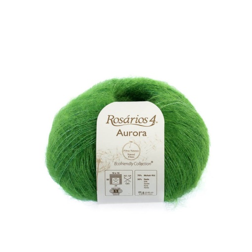 Fio de tricot ROSÁRIOS 4 Aurora verde relva 68