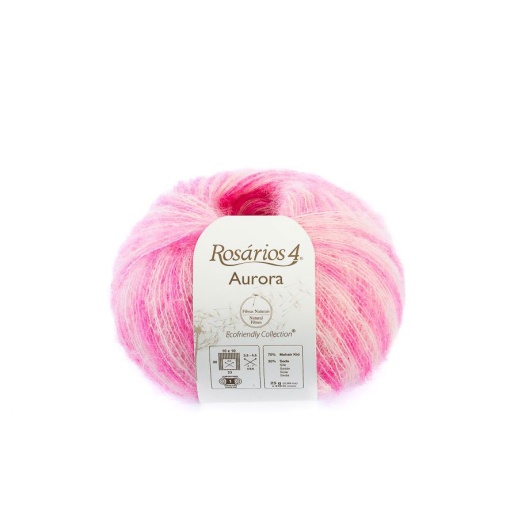 Fio de tricot ROSÁRIOS 4 Aurora Print fúcsia 101