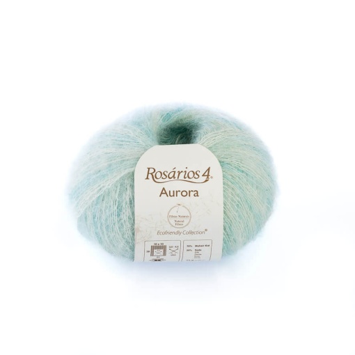 Fio de tricot ROSÁRIOS 4 Aurora Print azul 104