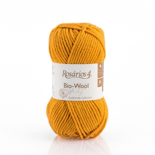 Fio de tricot ROSÁRIOS 4 Bio-Wool mel 27 GOTS
