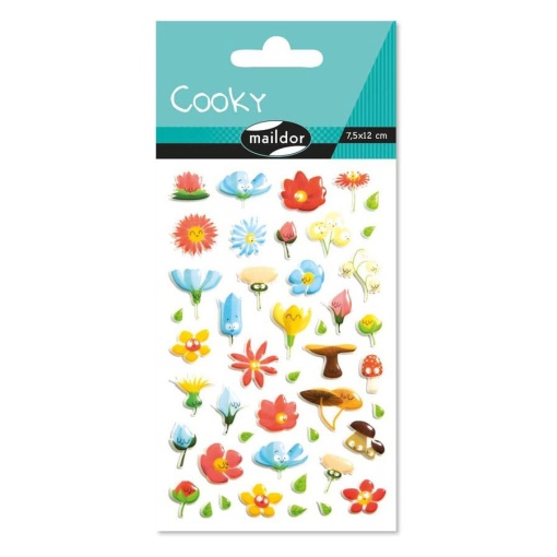 Autocolantes MAILDOR Cooky 3D flores Mdcy109