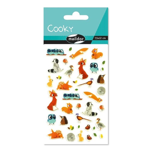 Autocolantes MAILDOR Cooky 3D animais da floresta