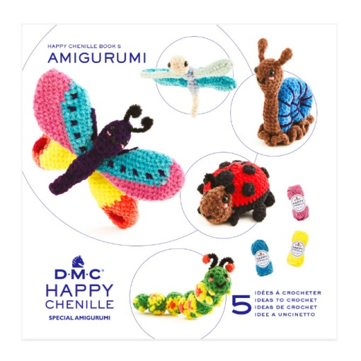 Livro nº 5 DMC Happy Chenille Special Amigurumi a vida no jardim
