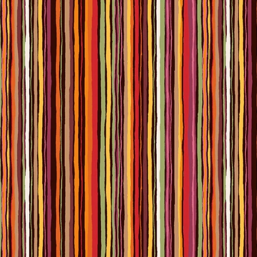 Tecido MAKOWER Autumn Days Riscas Multicor 1x1,12m