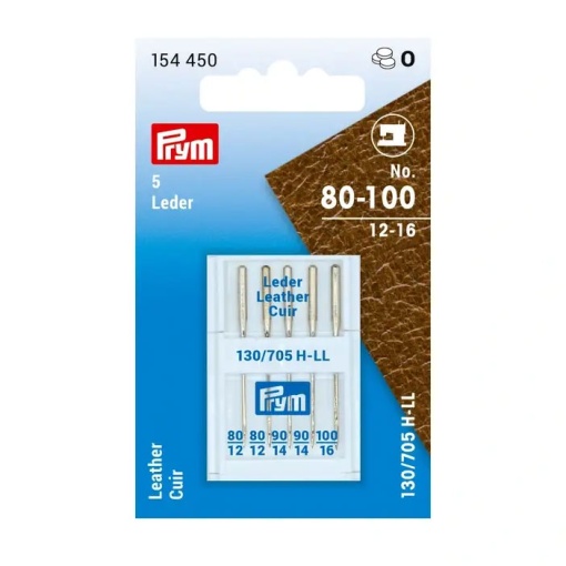 Agulha para máquina costura PRYM leather com 5 unidades