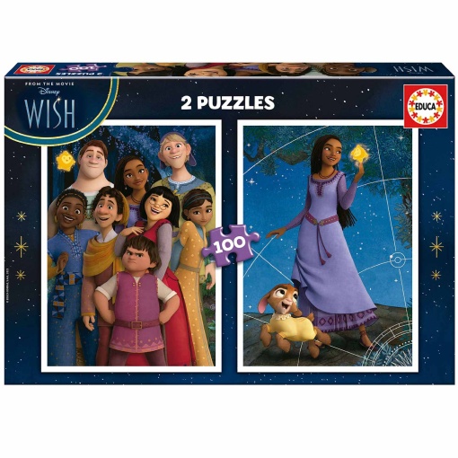 Puzzle EDUCA 2x100 peças DISNEY Wish