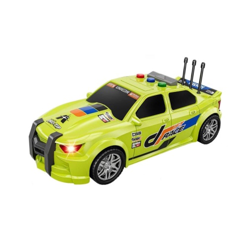 Carro de Corrida de Fricção com Luzes e Som