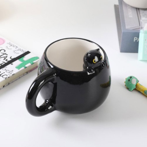 Caneca de cerâmica Charm iTotal gato preto 450ml