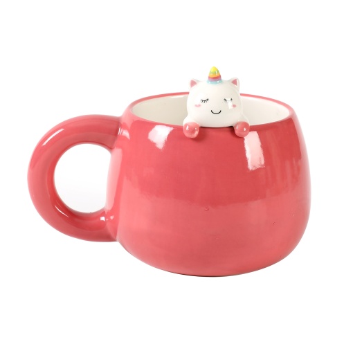 Caneca de Cerâmica Charm I-TOTAL Unicórnio Rosa 450ml