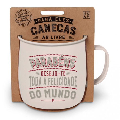 Caneca em Melamina "Parabéns"