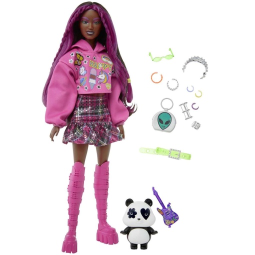 BARBIE Extra Cabelo Rosa Pop Funk MATTEL
